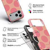 Big Polka Dots, Melon - Shockproof MagSafe iPhone Case - VYIR