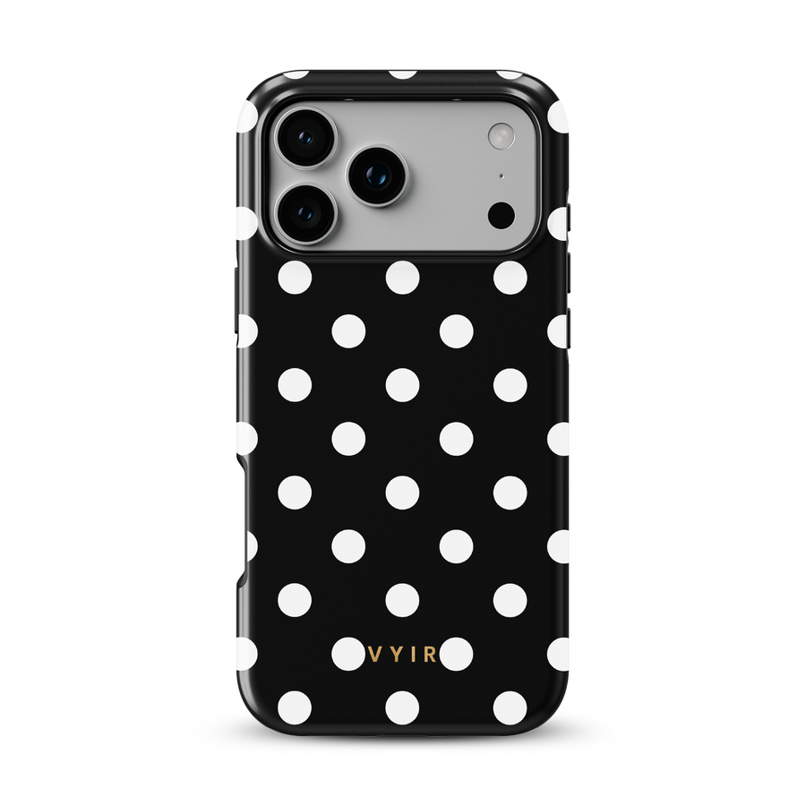 Classic Polka Dots, Black Noir - Tough Θήκη iPhone MagSafe