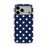 Classic Polka Dots, Old Money Μπλε - Tough Θήκη MagSafe iPhone