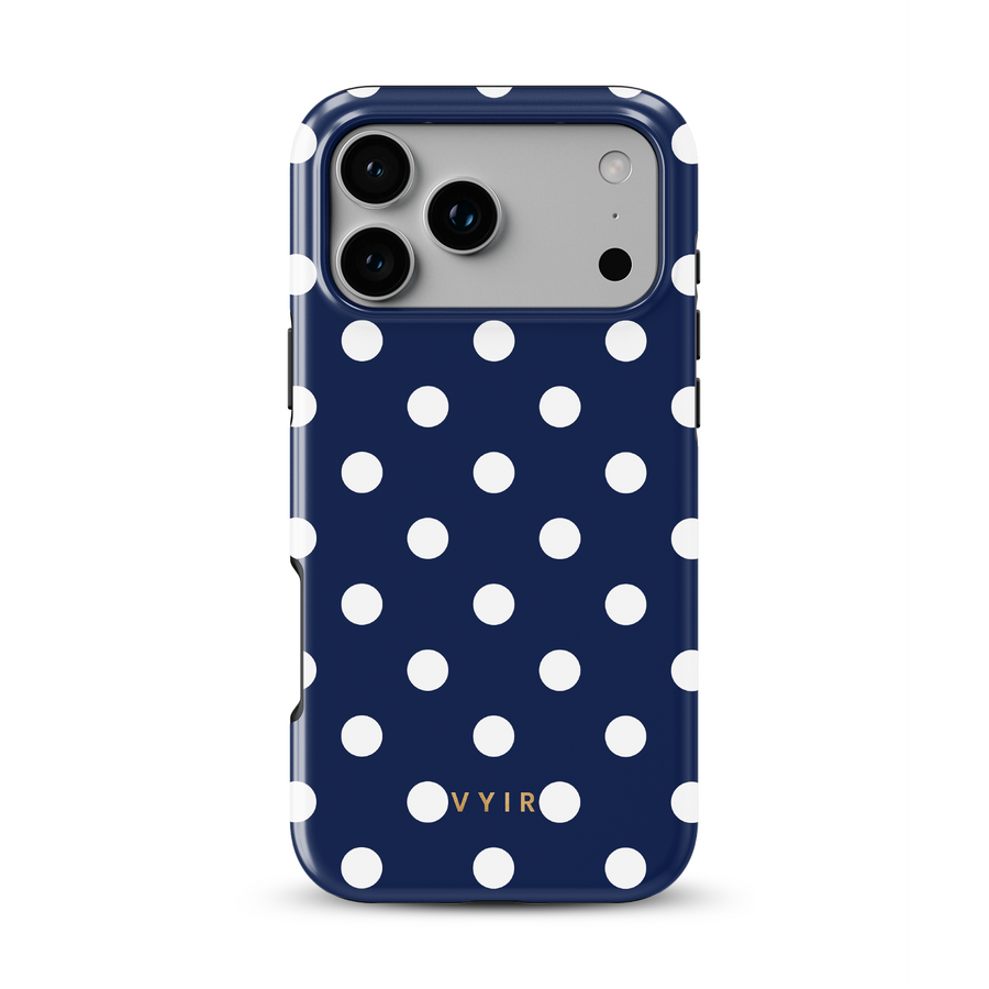 Classic Polka Dots, Old Money Μπλε - Tough Θήκη MagSafe iPhone