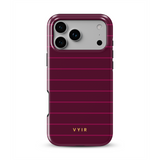 Horizontal Stripes, Μπορντό - Tough MagSafe Θήκη iPhone