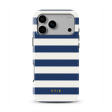 Horizontal Stripes, Old Money Blue - Tough Θήκη MagSafe iPhone