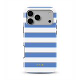 Horizontal Stripes, Parisian Blue - Tough Θήκη iPhone με MagSafe