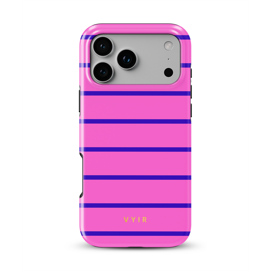 Horizontal Stripes, Ροζ κουρτίνες - Tough MagSafe Θήκη iPhone