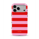 Horizontal Stripes, Κοκκινωπό Ροζ - Tough Θήκη MagSafe iPhone