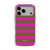Horizontal Stripes, Urban Olive - Tough Θήκη iPhone με MagSafe