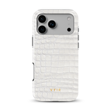 Croc Leather Print White - Tough MagSafe iPhone Θήκη