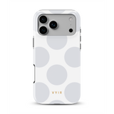 Large Polka Dots, Cloud Gray - Tough Θήκη MagSafe iPhone
