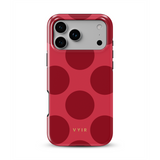 Large Polka Dots, Crimson Red - Tough Θήκη MagSafe iPhone