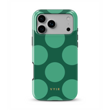 Large Polka Dots, Emerald Green - Tough Θήκη MagSafe iPhone