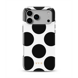 Large Polka Dots, Mono Black - Tough Θήκη iPhone MagSafe