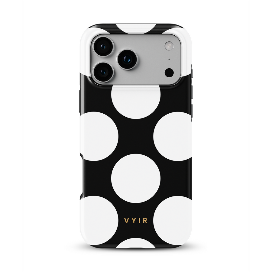 Large Polka Dots, Black Sparkle - Tough Θήκη MagSafe iPhone