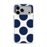 Large Polka Dots, Old Money Blue - Tough MagSafe iPhone Θήκη
