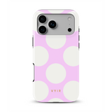 Large Polka Dots, Βανίλια Ροζ - Tough MagSafe iPhone Θήκη
