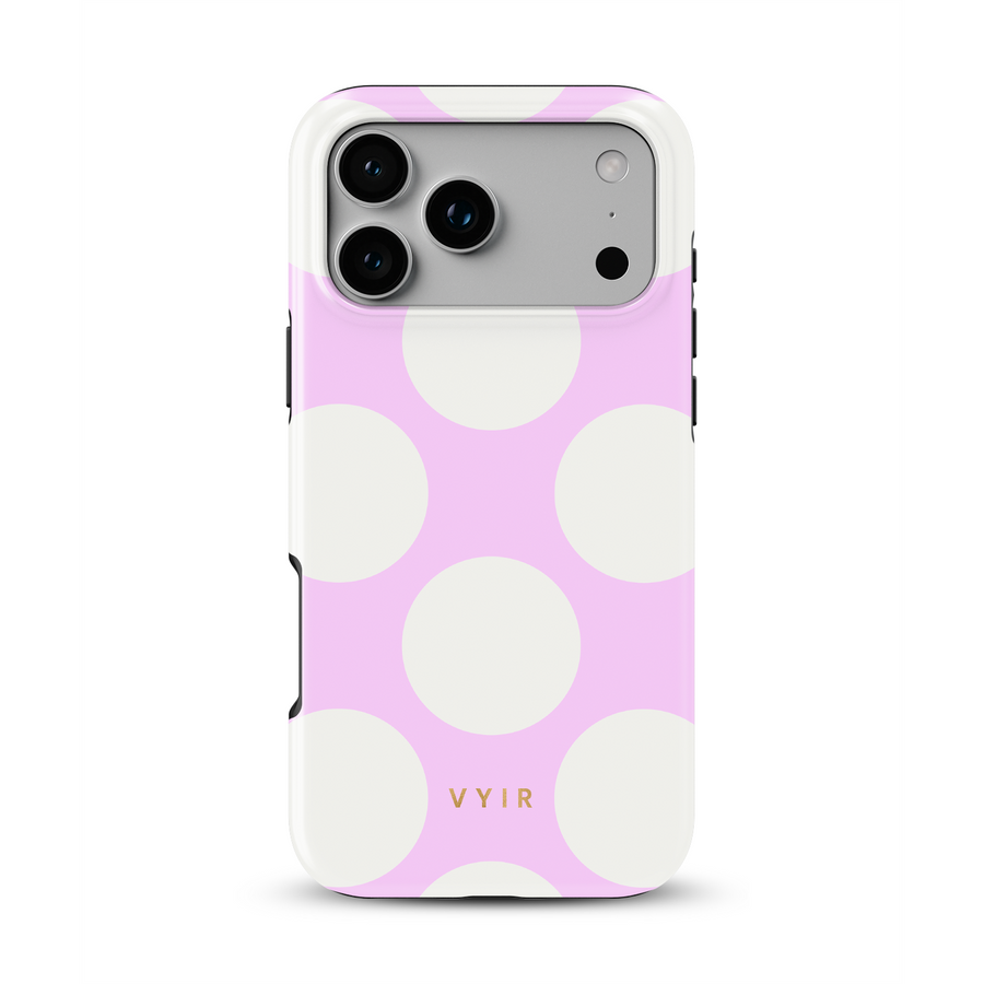 Large Polka Dots, Βανίλια Ροζ - Tough MagSafe iPhone Θήκη