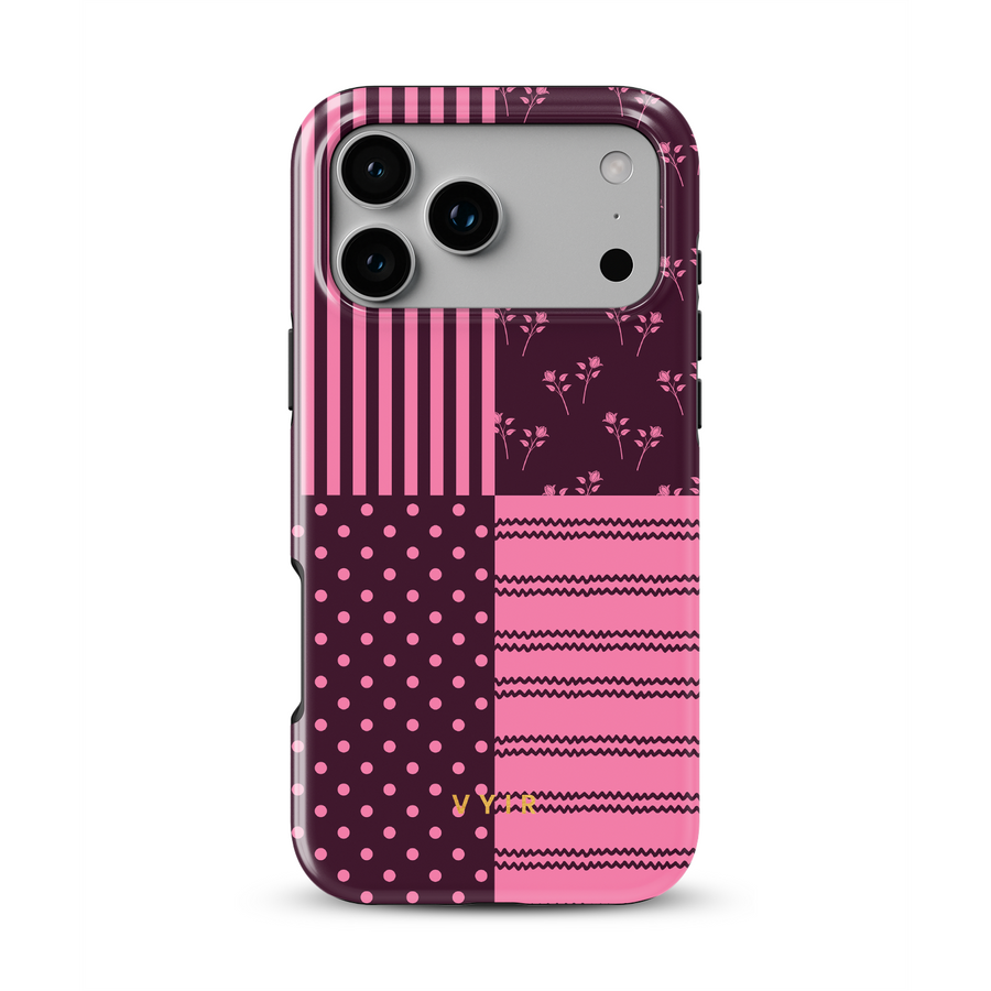 VYIR Signature 4-Checker, Burgundy - Tough Θήκη MagSafe iPhone