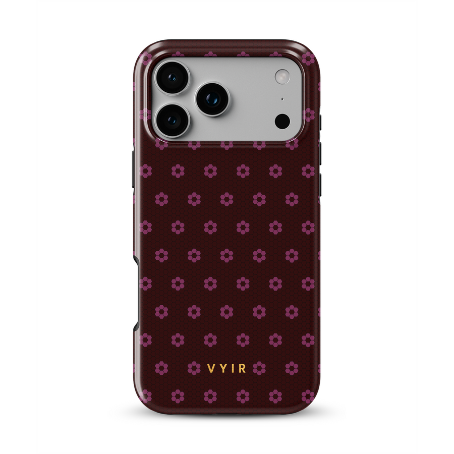 VYIR Signature Flowers, Μπορντό - Tough Θήκη iPhone MagSafe