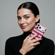 Horizontal Stripes, Candy Pink - Shockproof MagSafe iPhone Case - VYIR
