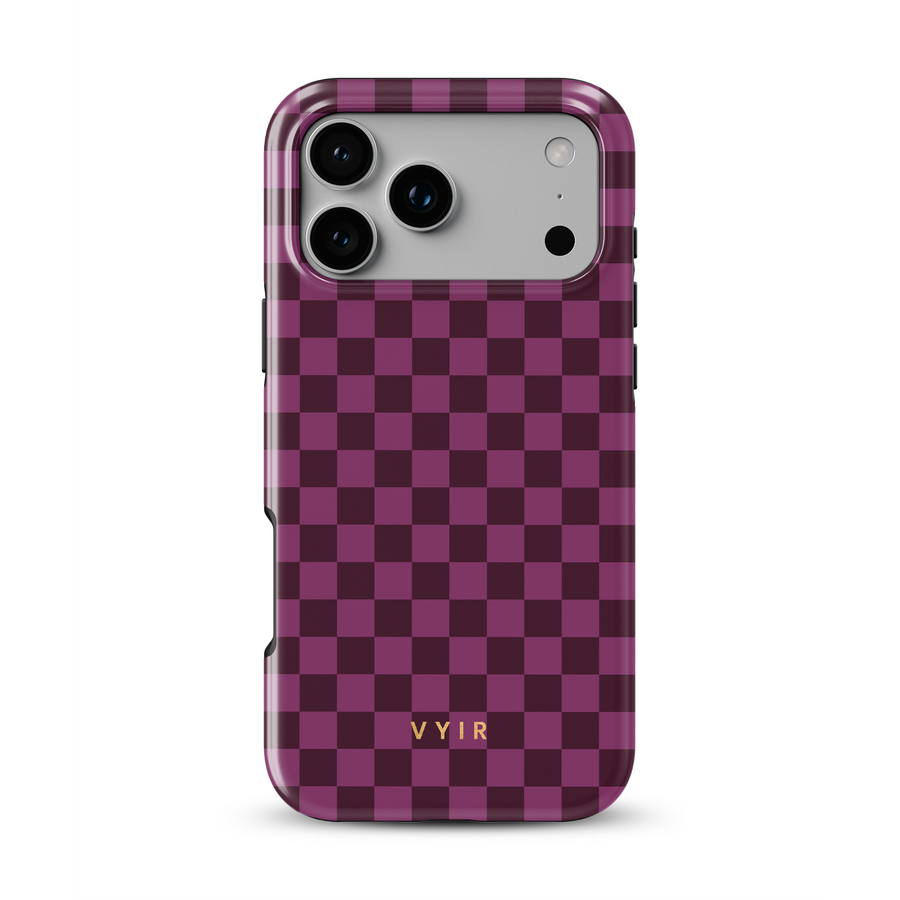 Tiny Checker, Μπορντό - Tough Θήκη MagSafe iPhone