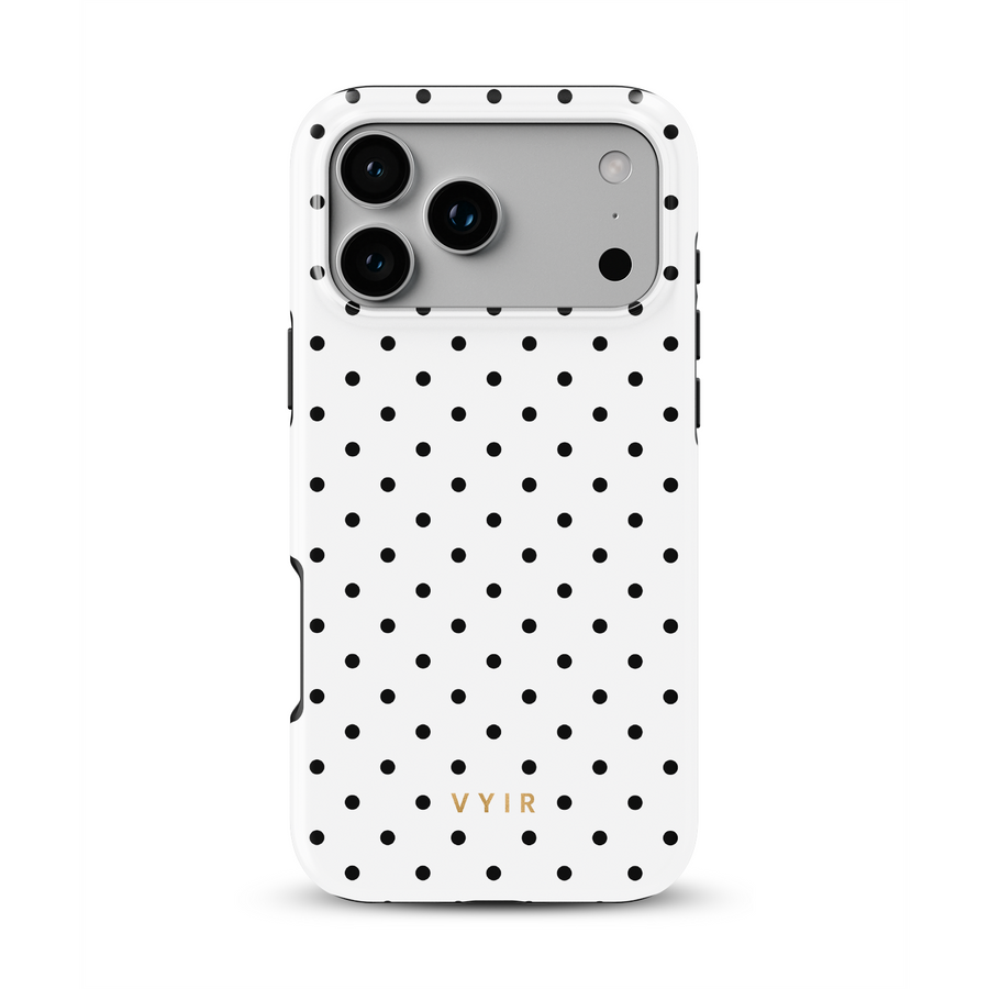 Tiny Polka Dots, Μαύρο και Λευκό - Tough Θήκη MagSafe iPhone