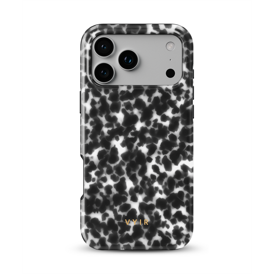 Tortoiseshell, Μαύρο και λευκό - Tough MagSafe iPhone Θήκη