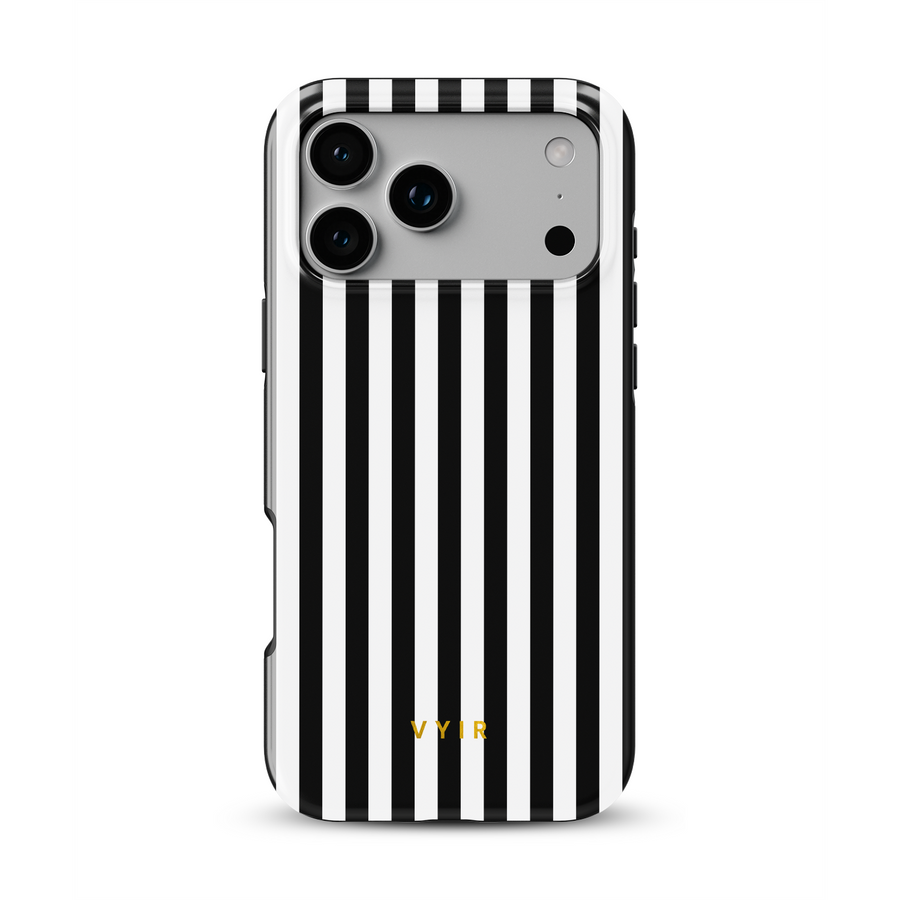 Vertical Stripes, Μαύρο και Λευκό - Tough MagSafe iPhone Θήκη