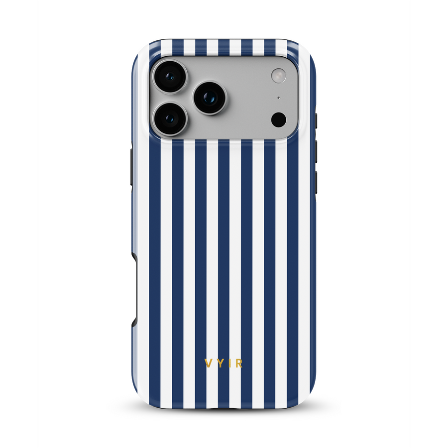 Vertical Stripes, Old Money Blue - Tough MagSafe iPhone Θήκη