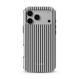 Vertical Stripes, Pinstripe Black and White - Tough Θήκη MagSafe iPhone