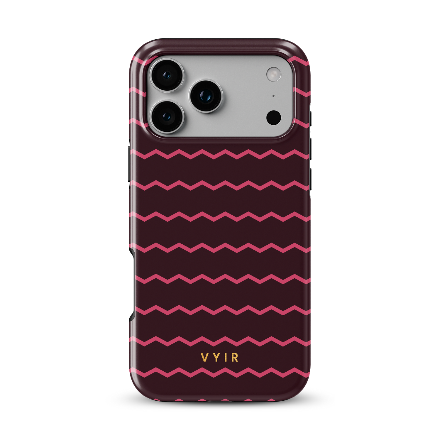 ZigZag, Raspberry - Shockproof Phone Case - VYIR