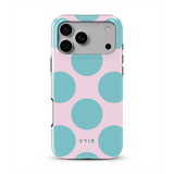 Big Polka Dots, Ροζ μαλλί της γριάς - Tough Θήκη για iPhone
