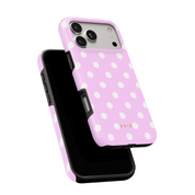 Classic Polka Dots, Pastel Pink - Shockproof MagSafe iPhone Case - VYIR