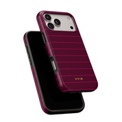 Horizontal Stripes, Merlot - Shockproof Phone Case - VYIR