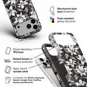 Monochrome Lilies - Shockproof Phone Case - VYIR