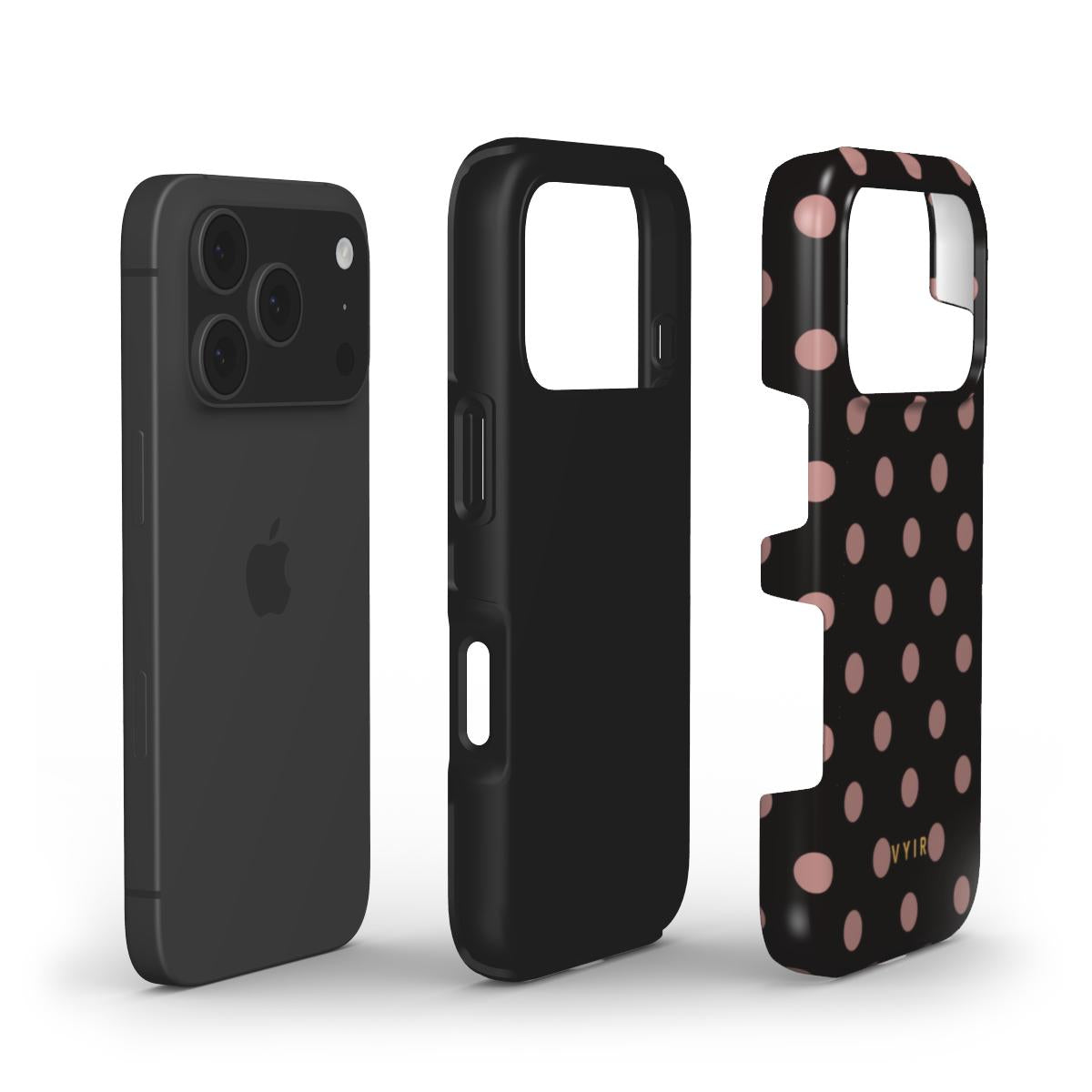 Classic Polka Dots, Nightfall - Shockproof Phone Case - VYIR
