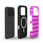 Horizontal Stripes, Pink Curtains - Shockproof MagSafe iPhone Case - VYIR
