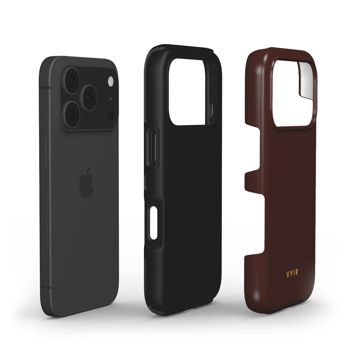 VYIR Signature Solid Colors, Chocolate Brown - Shockproof Phone Case - VYIR