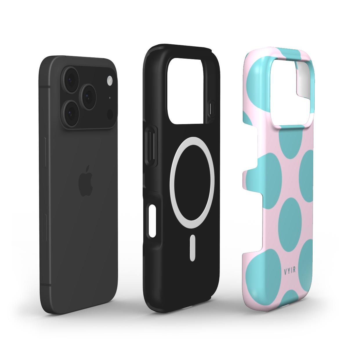 Big Polka Dots, Cotton Candy - Shockproof MagSafe iPhone Case - VYIR