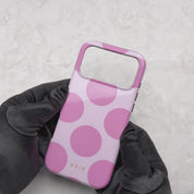 Large Polka Dots, Bubbly Pink - Tough Θήκη κινητού