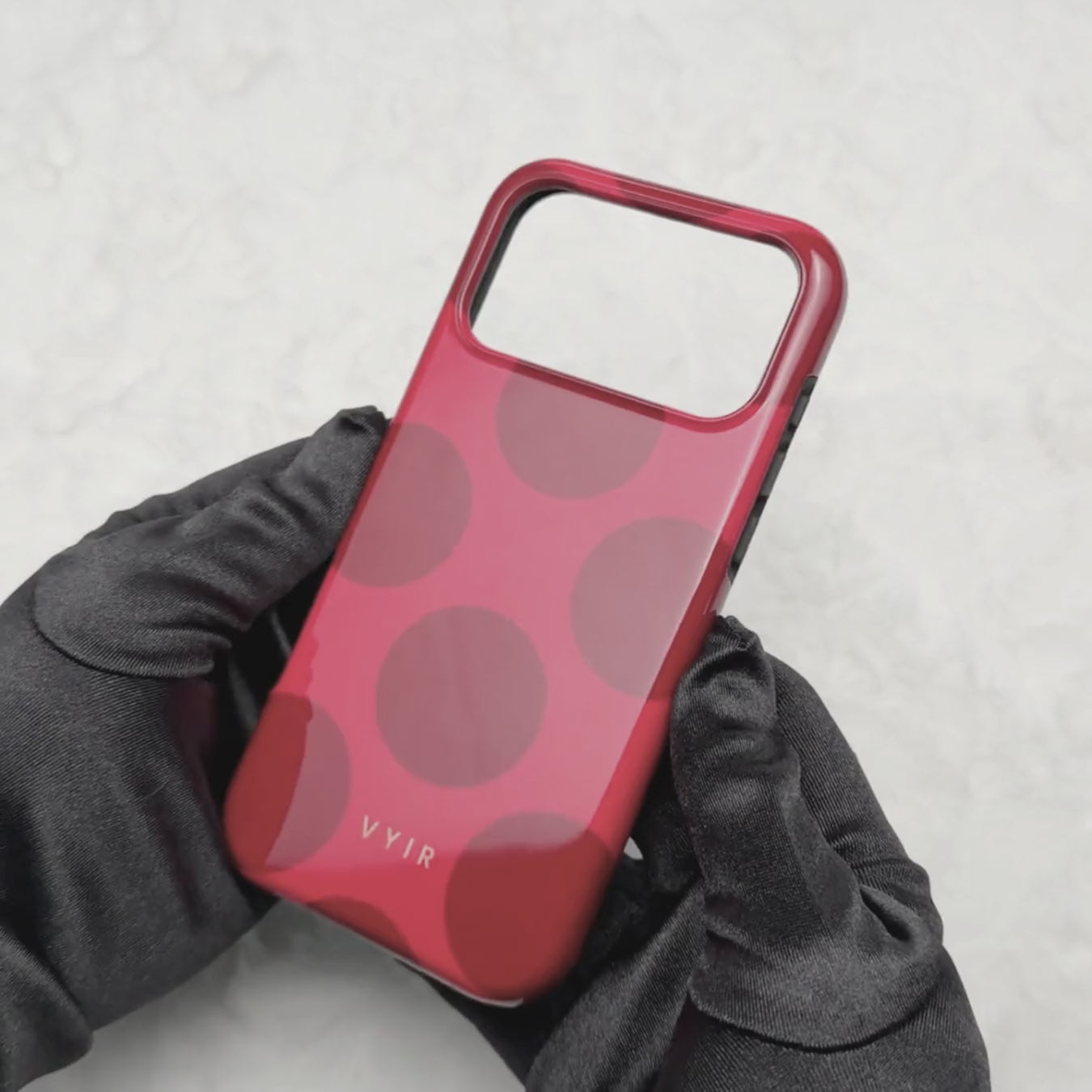 Large Polka Dots, Crimson Red - Tough Θήκη κινητού